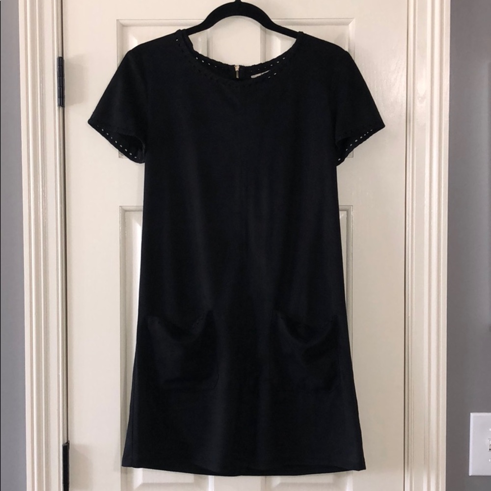 Navy blue velvet slip dress